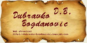 Dubravko Bogdanović vizit kartica